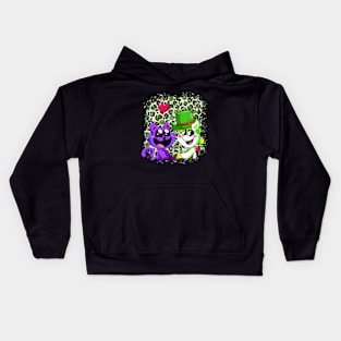 Heart Green And Friends Kids Hoodie